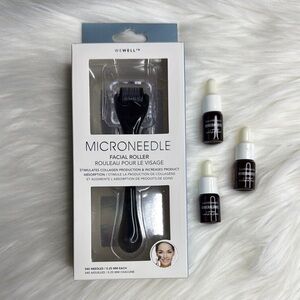 Wewell Microneedle Facial Roller with face oil.